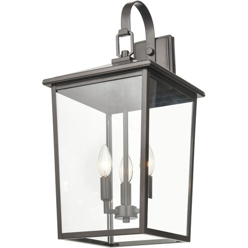 Fetterton 3 Light 23.5 inch Powder Coated Bronze Outdoor Wall Sconce